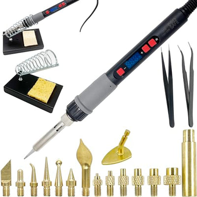 ERHT 3D Printing Smoothing Tool Kit Modify Finishing Soldering Welding Iron Kit Heat Set Insert Brass Nut