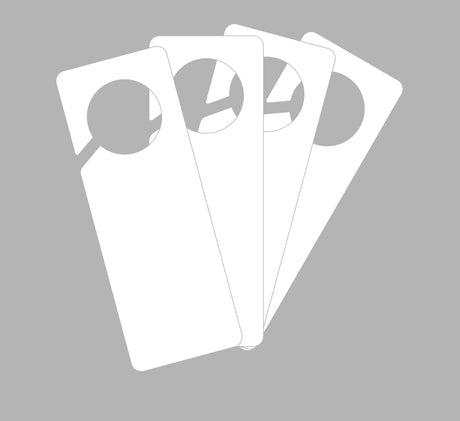 9.5x3.5 inch 10 PCS 15 Mil Plastic Sign Blank Door Hanger Tags for Property Management Rentals Apartments for Door Poskornwel