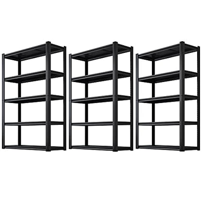 REIBII Garage Storage Shelves Heavy Duty Garage Shelving 72" Adjustable Metal Shelves for Storage 5-Tier Garage Shelves Heavy Duty 2050LBS Basement Kitchen Pantry Shelving Utility Shelves, 3  - WoodArtSupply