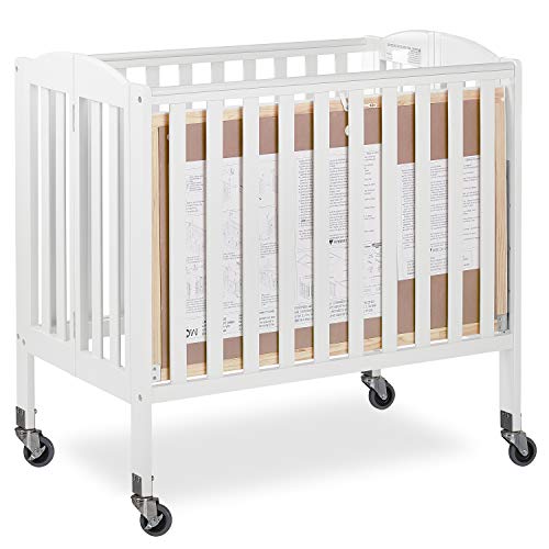 Dream On Me 3-in-1 Folding Portable Crib, White, Large