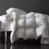 Royoliving Premium Feathers Down Duvet Insert Comforter Twin Size All Season Medium Warmth White 100% Cotton Cover with Corner Tabs (68x90, 35 oz) Royoliving