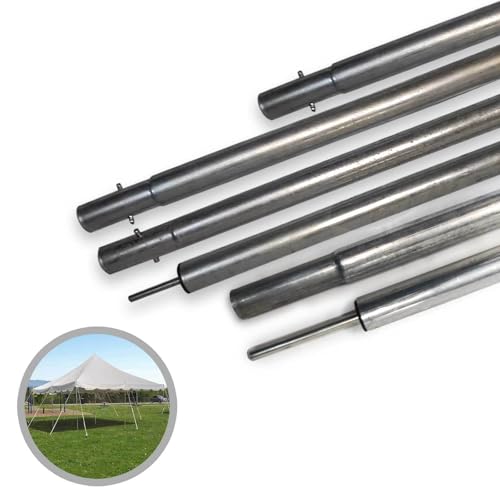 20' x 40' Standard Tent Pole Set | Used with Party Tents Direct 20x20 Weekender Pole Canopy Tent | Heavy Duty Galvanized Steel | Side and Center Poles Only (Top Not Included) Party Tents Direct