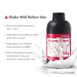 Phrozen Aqua Resin for 3D Printing, 405nm UV-Curing Photopolymer, Low Shrinkage, High Precision, Low Odor, Vivid Color, Non-Brittle, Fast Curing for LCD/DLP/SLA Printers (Clear, 1KG) phrozen