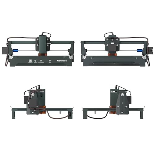 Genmitsu Laser Engraver Kortek 5W 5000mW, Desktop Laser Cutter, ±0.01mm High Precision, Wireless APP Supported, Portable Laser Engraving Machine for DIY Wood Acrylic Leather Metal Fiber, Safety Class1 Genmitsu