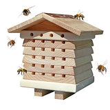 Wildlife World Interactive Wooden Bee House - Pollinator Bee Management System Wildlife World