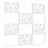 Lchen Hanging Room Divider Panel, 12 Pieces White Screen Panels Solid Board Cut Room Partition Home Decoration(Mixed,15.7"x15.7"x0.03") Lchen