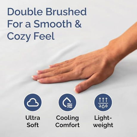 King Fitted Bed Sheet - Bottom Single Fitted Sheet Only - Ultra-Soft Hotel Luxury Bedding w/ 8-16 Inch Deep Pockets - Breathable, Cooling & Wrinkle Free - Easy-Care, Fade & Shrink Resistant - White CGK Unlimited