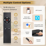 GOFLAME 36 Inch Smart WiFi Electric Fireplace, Compatible with Alexa & Google Assistant, Wall Mounted & Recessed, 750W/1500W Heater with Remote/APP Control, 12 Flame & Ember Bed Colors, 12H Timer GOFLAME