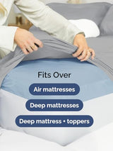 Extra Deep King Sheet Set - 6 Piece Breathable and Cooling Sheets - Hotel Luxury Bedding for Women, Men, Kids & Teens - Easy & Secure Fit - Soft, Wrinkle Free & Comfy - Extra Deep Pockets - Steel Blue CGK Unlimited