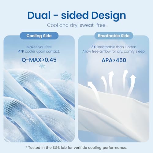 Cozy Bliss Cooling Comforter King Size, Reversible Lightweight Cooling Blankets for Hot Sleepers and Night Sweats, Q-Max>0.45 Soft Breathable Silky Smooth Summer Comforter, Cool Grey, 106"x90" Cozy Bliss