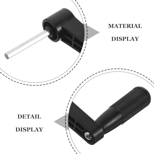 VOSAREA 2pcs Manual Crank Handle Replacement - Table Lift Parts and Crank Handle for Industrial Use - Adjustable Height Desk Assembly for Office and Workshop VOSAREA