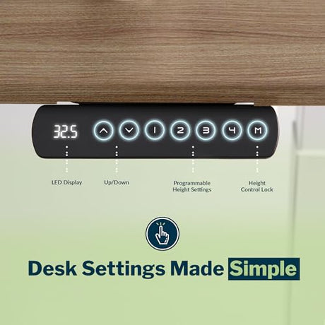 Vari ComfortEdge 40x26 Inch Adjustable Standing Desk – Small Electric Sit Stand VariDesk for Apartment, Bedroom, or Home Office + Beveled Edge, Tool-Free Assembly (Walnut Top/Black Legs) Vari
