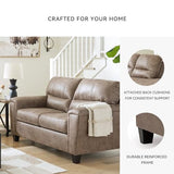 Signature Design by Ashley Navi Modern Loveseat with Removable Cushions, Dark Brown Signature Design by Ashley