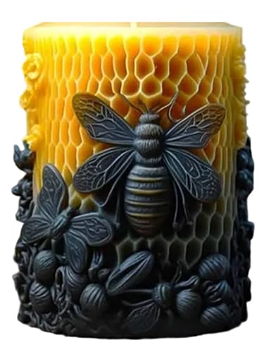 Honeycomb Cylinder Silicone 3D Flower & Rose Mold - Peony & Candle Mold for Resin, Clay & Soap Making - Craft Supplies