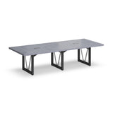 NBF District 10' Conference Tables - Laminate Conference Room Tables - Durable Office Meeting Table - Training Tables for Brainstorming Collaboration Sessions (47.2"D x 120"W x 1.96"H, Black, Gray) nbf signature series