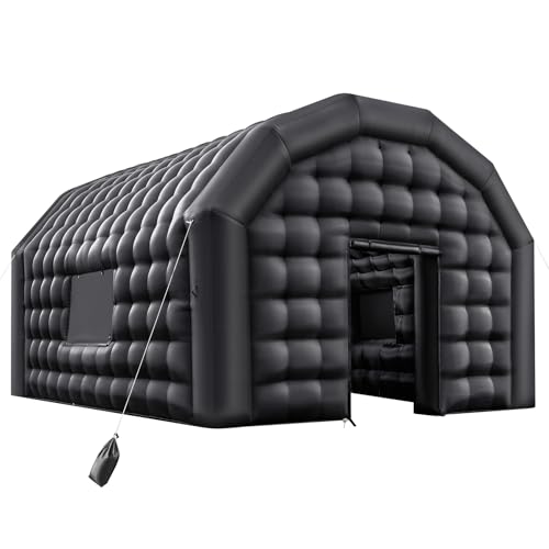VEVOR Inflatable Nightclub, 16.4 x 13.1 x 12.5 ft Inflatable Party Tent with 680W Blower & Sandbag, Ventilated Blow up Night Club with 2 Windows, Air Cube House for Event Birthday Wedding Party VEVOR