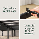 Zinus 14 Inch Elias Metal Platform Bed Frame, Steel Support, No Box Spring Needed, Easy Assembly, Twin Zinus