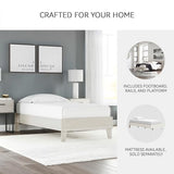 Signature Design by Ashley Socalle Casual Farmhouse Platform Bed Frame, Twin, Natural Beige Signature Design by Ashley