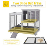 Aivituvin Rabbit Hutch / House Large Bunny Cage, Indoor Outdoor (Style1) Aivituvin