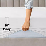 King Size Fitted Sheet – Ultra Soft 1800 Microfiber – Deep Pocket Fits Up to 16” Mattress – Wrinkle & Fade Resistant – Single Fitted Bottom Sheet Only (White) Peace Sleep Bedding
