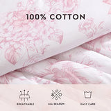 Laura Ashley - Twin XL Comforter Set, Reversible Cotton Bedding for Year Round Use, 2 Piece Coquette Bed Set with Matching Pillowcase (Delphine Mauve Pink) Laura Ashley