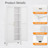 PAOFIN 71" Tall Metal Pantry Storage Cabinet with Doors and 4 Adjustable Shelves, White Kitchen Food Pantry Cabinets, Tall Freestanding Cupboard for Kitchen, Dining Room or Living Room PAOFIN
