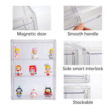 BOHOIDEE 3 Tiers Clear Display Case for Figures, Acrylic Storage Organizers Box with Magnetic Door, Wall-Mounted Dustproof Showcase for Collectibles Action Figure BOHOIDEE