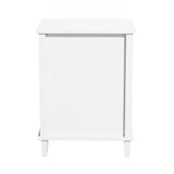 CEMKAR Wooden Nightstand, Bedroom Nightstand with 1 Drawer and 1 Open Compartment, Kids Nightstand (White+Pink) CEMKAR