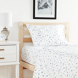 Eddie Bauer - Twin Sheet Set, Cotton Percale Bed Sheets, Crisp & Cool Bed Sheets, Ideal Dorm Essentials (Campout Dark Blue, Twin) Eddie Bauer