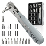 AXTH 17in1 Right Angle Ratcheting Screwdriver Set, [Bearing Steel] 36-Tooth Mini Ratchet Wrench, Men Gifts, Low Profile Ratchet Screwdriver, Magnetic Offset Screwdriver Repair Tool AXTH