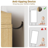 GarveeHome Shoe Cabinet Rattan with 3 Flip Drawers and 4-Tier Shoe Storage Cabinet, Freestanding Shoe Organizer with Adjustable Shelves for Entryway, Closet, Hallway (Light Oak) GarveeHome