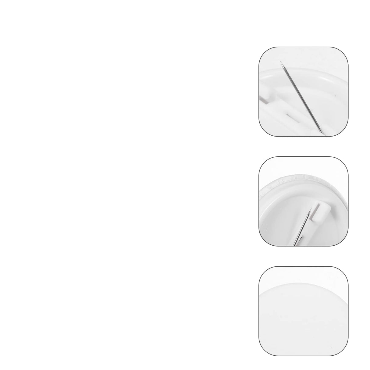 SEWACC 20 Pcs Blank Button Making Supplies Round Badge Button Parts Metal Button Pin Badges for Button Maker Machine DIY Craft Supplies White Decor SEWACC