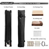 SAILARY Patio Gazebo Outdoor Pop Up Gazebo with Curtains and Shelter for Patio, Party & Backyard (Kaki, 11x11) SAILARY