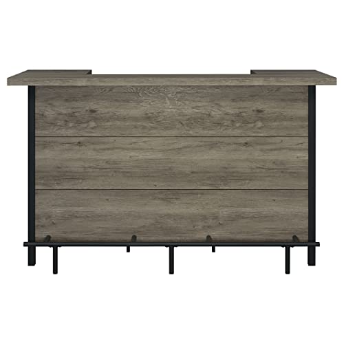 Coaster Furniture Bar Unit Grey Driftwood Black 182105 Coaster Home Furnishings
