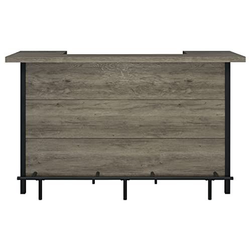 Coaster Furniture Bar Unit Grey Driftwood Black 182105 - WoodArtSupply