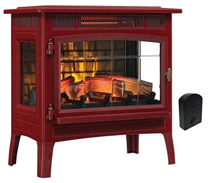 Duraflame 3D Infrared Electric Fireplace Stove with Remote Control - Cinnamon & Crackler, DFI-5010-03 & CSFC