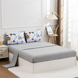 NTBED 5 Pieces Construction Truck Twin Comforter Set for Boys Kids Forest Vehicles Excavator Lightweight Microfiber Bedding Sets NTBED