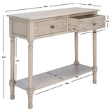 SAFAVIEH Home Collection Josie Greige 2-Drawer Console Table SAFAVIEH