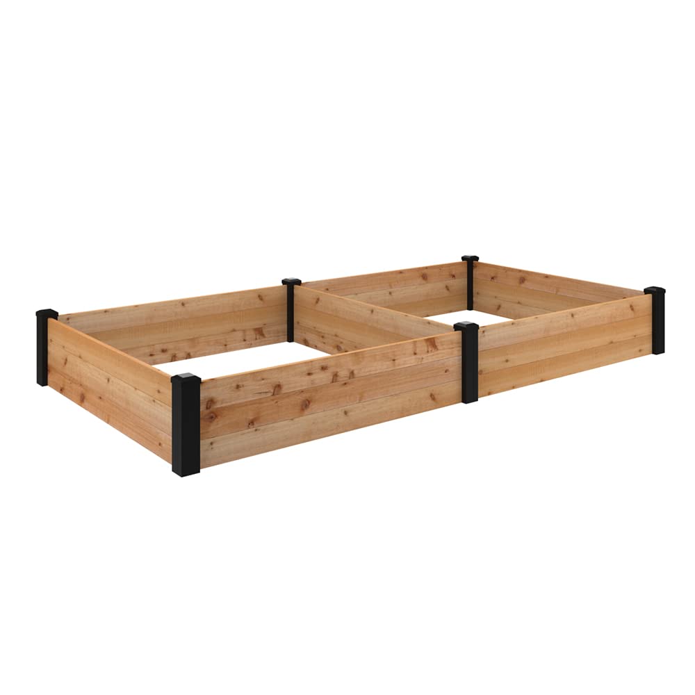 Outdoor Essentials Haven 4 ft. x 8 ft. Natural Cedar Raised Garden Bed Outdoor Essentials