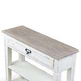 Baxton Studio Dauphine Traditional French 1-Drawer Accent Console Table, White Baxton Studio