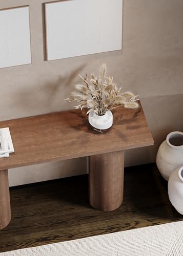 Maven Lane Lana Contemporary Rectangular Accent Console Table for Small Spaces and Front Door Entrance Hallway in Refined Brown Finish Maven Lane