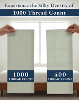 100% Egyptian Cotton Queen Bed Sheet Set – 1000 Thread Count 4 Piece Queen Sheets Set, Breathable & Fade Resistant, Silky Sateen Weave, Ultra-Soft Hotel Luxury Bedding with 15" Deep Pocket - Mineral LANE LINEN