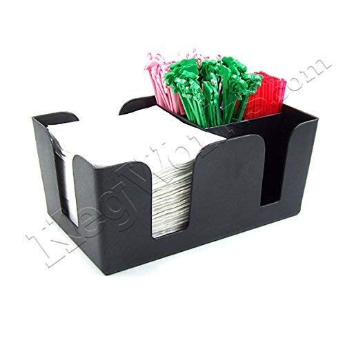 Winco BC-6 Bar Caddy with 6 Compartments,Black,Medium Winco