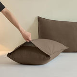 Simple&Opulence Linen Muslin Duvet Cover Set Queen Size, 3Pcs Brown Linen Cotton 3-Layer Gauze Minimalist Comforter Cover 88”x92”, Ultra Soft Breathable Seersucker Bedding Set with 2 Pillowcases Simple&Opulence