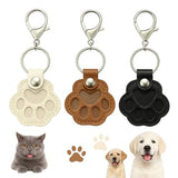 ZooWhale Classic 3 Pcs Dog Fur Storage Keychain,Cute Pet Fur Keepsake Leather Keychain for Collecting Cat and Dog Hair pet Memorial Gifts for Dogs，Black White Brown