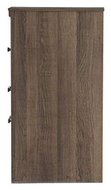 Signature Design by Ashley Juararo Rustic 2 Drawer Nightstand, 29.21" Tall, Dark Brown Signature Design by Ashley