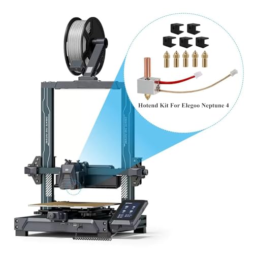 LANKEGU Hotend Heating Block Kit for Neptune 4, 3D Printer Accessories Hotend Heat Block Kit with 5PCS Silicone Socks and 5 PCS Nozzles Only for Elegoo Neptune 4, Neptune 4 Pro LANKEGU
