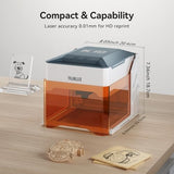WAINLUXPRO K10 Laser Engraving Machine,0.01mm Accuracy 3000mwLaser Engraver, 80 * 80 Engraving Area,WiFi Connection,DIY Tools for Wood, Leather, Laser Class1,Offline Engraving,Grabadora Láser WAINLUXPRO