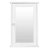 Bonnlo Bathroom Cabinet Wall Mount Mirrored Medicine Cabinet Storage Organizer with Single Door and 2 Adjustable Shelves White Bonnlo