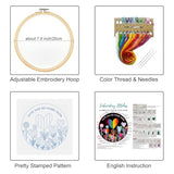 Louise Maelys Flower Beginners Embroidery Kits,Cross Stitch Kit for Adults,DIY Needlepoint with LGBT Love Pattern,Including Cloth, Needles,Threads and Instruction